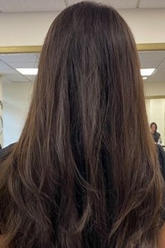 long-brown-style-behind-Ds-hair-creations-Guildford